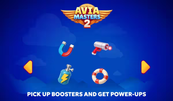 The four Avia Masters 2 Booster symbols: Magnet, Laser Gun, Nitro and Life Buoy