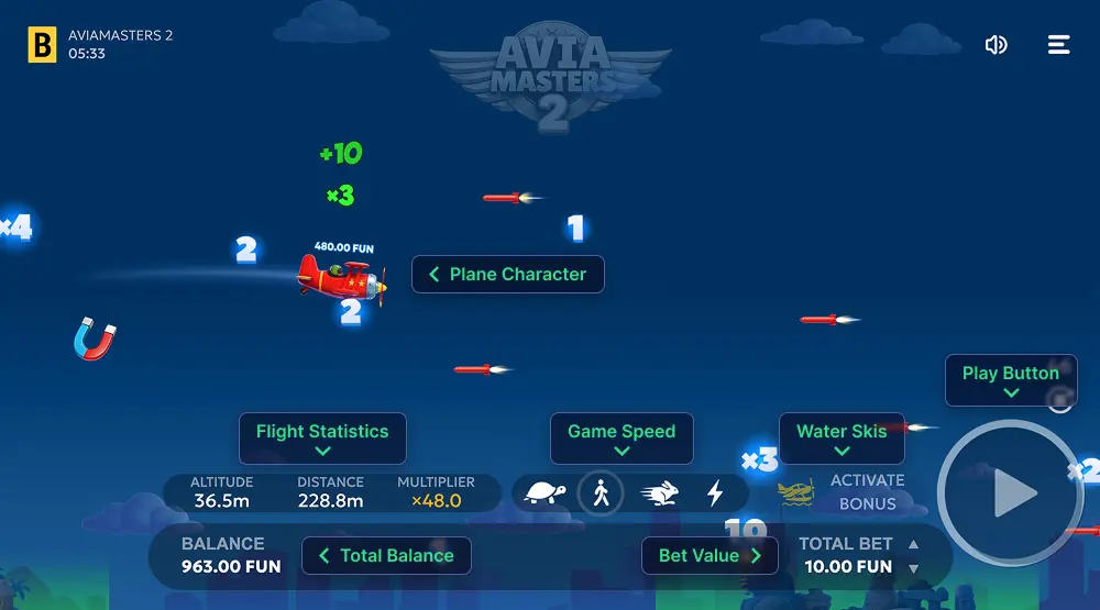 Avia Masters 2 gameplay screenshot